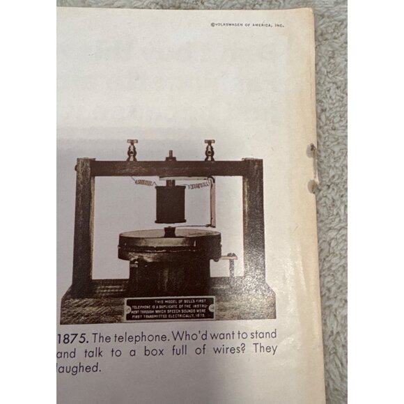 Vtg 1950 Volkswagen Station Wagon Print Advertisement They Laughed Inventions - Picture 6 of 7